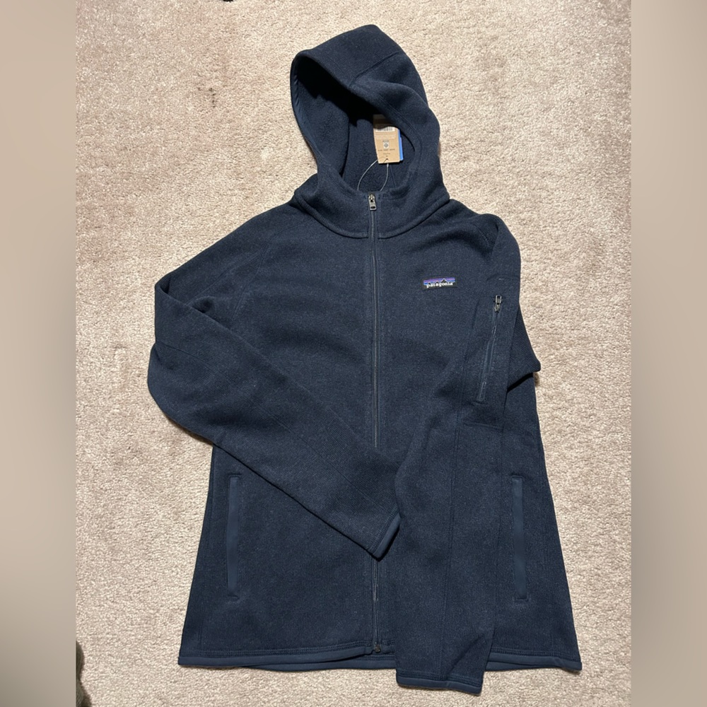 Patagonia better sweater hoody. Size medium navy blue